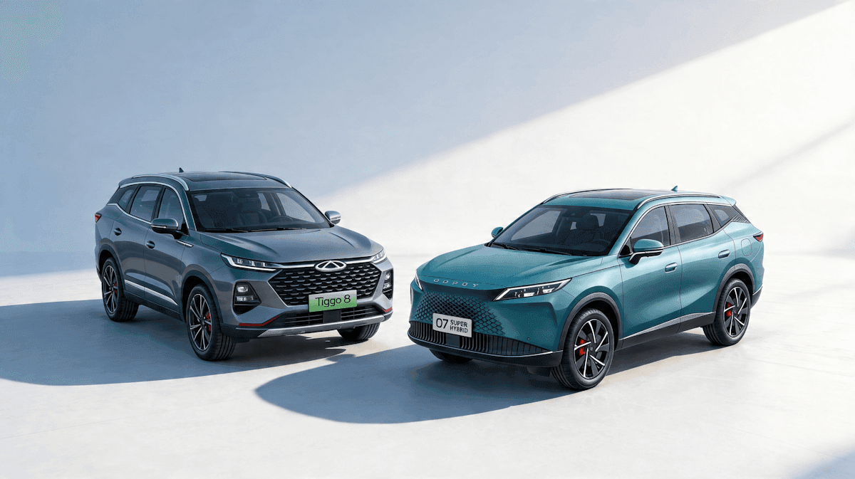 OMODA 7 Super Hybrid czy Chery Tiggo 8 PHEV?